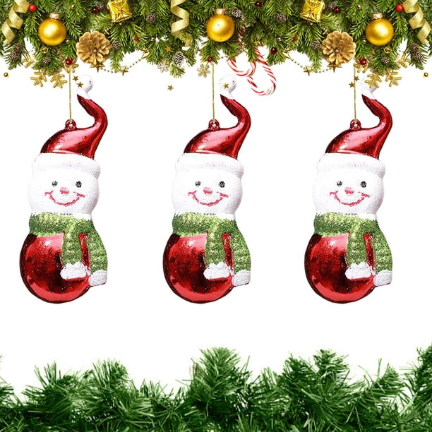 Decoraciones Colgantes para Árboles Navidad 3/6 Piezas Plástico