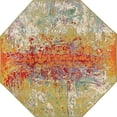 thumbnail image 3 of Unique Loom Outdoor Modern Collection Area Rug - Crumpled (5' Octagon Multi/Gold), 3 of 7
