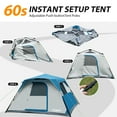 thumbnail image 6 of EVER ADVANCED 6 Person Camping Tent, Instant Pop up Tent with Rainfly & Windproof, Water-Resistant tent for Camping, Travel, Hiking, Blue, 6 of 9