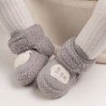 thumbnail image 2 of Otqutp Baby Flat Sole Shoes Warm Shoes Soft Booties Comfortable Boots Toddler Warming Home Shoes Snow Boots for Baby Girls and Boys(Grey,0-6 Months), 2 of 7