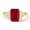 Rose Plated, variant on Emerald Cut Ruby & Princess Cut Diamond Engagement Ring, Red Ruby Ring, July Birthstone Ring, Anniversary Gift Chunky Stackable Ring, Handmade Jewelry