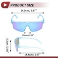 thumbnail image 4 of Unique Bargains 1 Pcs Motorcycle Riding Goggles PC Cycling Sunglasses Blue Lens Blue Frame, 4 of 6