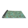 thumbnail image 2 of Ahgly Company Indoor Square Southwestern Light Blue Country Area Rugs, 3' Square, 2 of 4