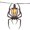 Spider, variant on 1pc Vintage Hanging Spider Light Halloween Decorations - Gothic Hollow Cutout Design Wall Hanging Flame Lights, Handcrafted Metal Spider Lantern, Halloween Party Decorations for Haunted House, Home
