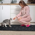 thumbnail image 3 of Black Celestial Symbol Pattern Kitchen Rugs Sets Of 2,Anti Fatigue Kitchen Mat Rugs Non Slip Washable,Decorative Kitchen Floor Mats for Kitchen,Sink,Laundry,17"X30"+17"X47", 3 of 7