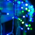 thumbnail image 3 of Set of 70 Blue and Green LED Icicle Lights, Wide Angle, White Wire 6 in. Spacing, 3 of 7