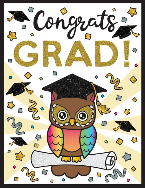 Congrats Grad Happy Graduation Coloring Book With Inspirational 