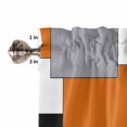 thumbnail image 4 of Abstract Geometric Art Kitchen Curtains and Valances Set, 3 Piece Kitchen Curtains Set 36 Inch Length, Orange Black Gray Rod Pocket Curtains Tier Farmhouse Window Curtains, 4 of 6