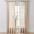 thumbnail image 2 of (3 pack) Better Homes & Gardens Light Filtering Linen Blend Rod Pocket Curtain, Single Panel, Papyrus Beige, 50" W x 95" L, 2 of 7