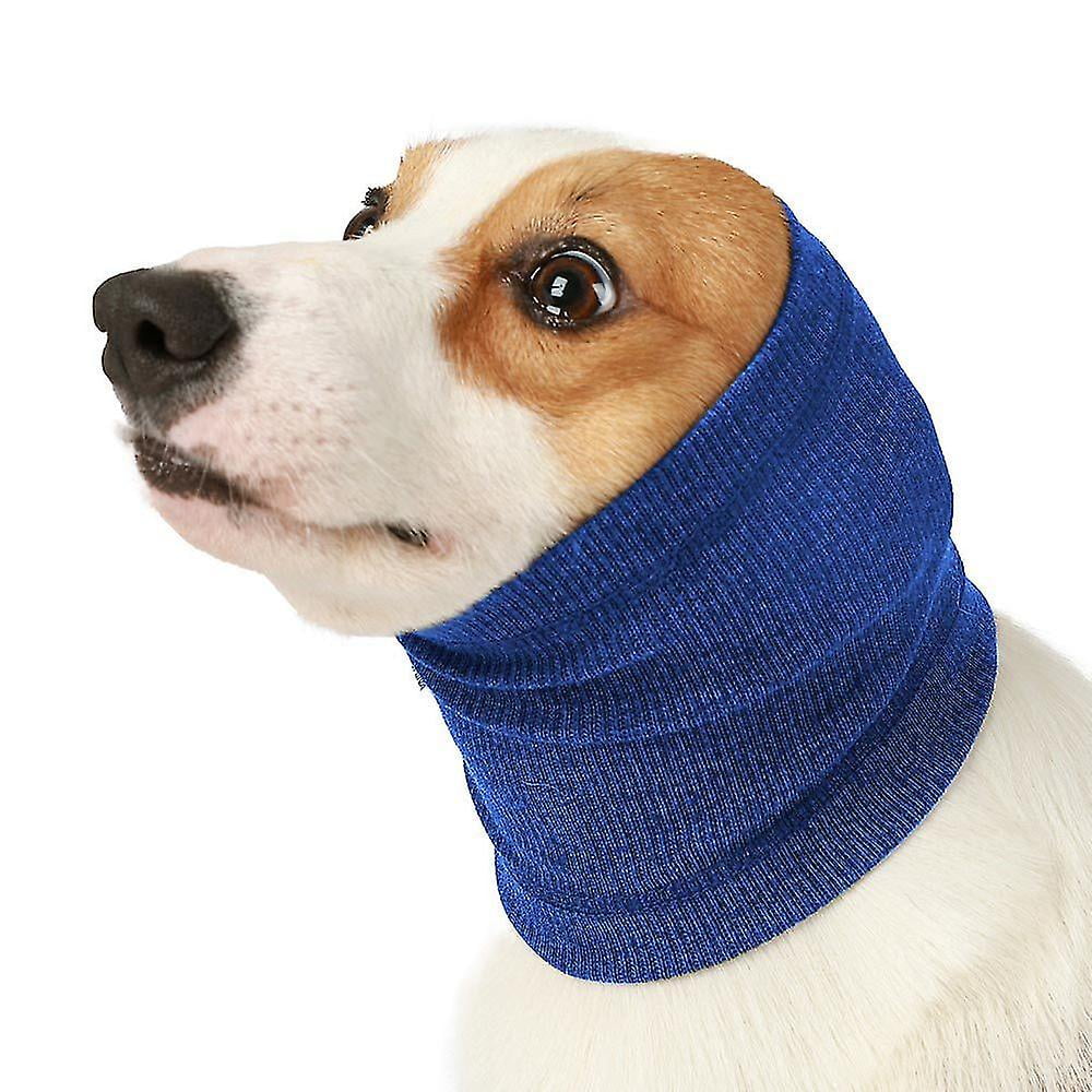 Pet Dog Snood Neck Warmer Ear Protection Anxiety Relief Bathing Grooming Cover p