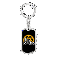 thumbnail image 1 of Mountain Bike Riding Cycling Stainless Steel or 18k Gold Premium Swivel Dog Tag Keychain, 1 of 8