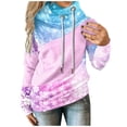 thumbnail image 1 of Sweat à Capuche d'Hiver pour Femmes Mode Pull de Noël Hoilidy Mi-Longueur Blouse Ample Imprimé Xmas Pull Col Rond Chaud Cardigan, 1 of 6