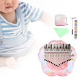 thumbnail image 4 of Accesorios de llavero de Piano de pulgar, pegatina de tono de instrucción de estudio, instrumentos musicales para exteriores, mujeres, hombres , 17 teclas estilo D Sunnimix Mini piano de pulgar, 4 of 6