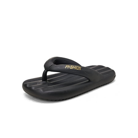

Gomelly Womens Mens Thong Sandals Beach Flip Flops Summer Slippers Comfort Shoes Unisex Slides Black 5.5