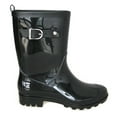 thumbnail image 2 of BRAND NEW STYLE Ladies Black Shiny Rain Boots with Buckle - SKADOO- Sizes 5-11, 2 of 2