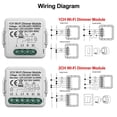 thumbnail image 4 of Tuya Wifi MóDulo de Interruptor de AtenuacióN Inteligente 10A Compatible con Control de 2 VíAs 1 Unidad Compatible con la AplicacióN Google Home Alexa Vida Inteligente, 4 of 5