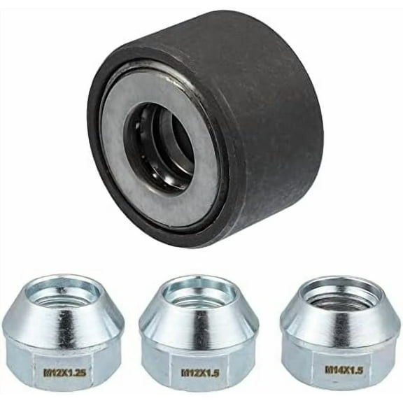 Universal Wheel Stud Installer Tool, Tire Stud Tool, M12x1.25 M12x1.5 M14x1.5, Iron, with 3/4" Hex Wheel Lug Nuts, Silver Tone, 1 Set$$Vehicle Parts & Accessories