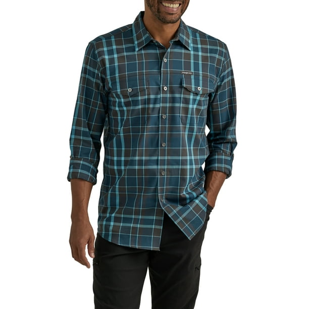 Wrangler® Men's Outdoor Long Sleeve Shirt with UPF 30+ Protection ...