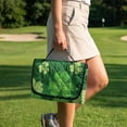 thumbnail image 4 of Whosucclay Clover Decoration Foldable Golf Cart Seat Covers, 51.18 x 30.3 inches Travel-friendly Golf Cart Seat Towel with Quick Dry 4 Pockets, 4 of 9