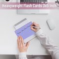 thumbnail image 4 of Topboutique 4 Packs Index Cards,200 Sheets Flash Cards,3 x 5 inches Heavy Note Cards,Ruled Flash Cards,Ruled Index Cards for Office/Home,Purple,50 Sheets Per Pack, 4 of 7