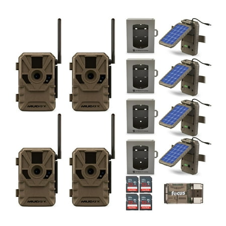 Muddy Manifest Cellular Camera (AT&T) Security and Power Bundle (4-Pack)
