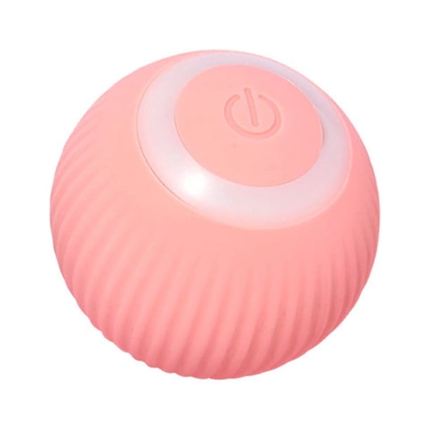 Pelota Eléctrica para Gatos Kuymtek Juguete Rodante Automovible Rosa