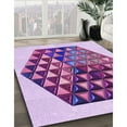 thumbnail image 3 of Ahgly Company Machine Washable Indoor Rectangle Transitional Mauve Purple Area Rugs, 8' x 10', 3 of 7