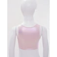 thumbnail image 5 of iixpin Big Girls Shiny Metallic Camisole Tank Tops Jazz Hip Hop Dance Costume Party Fancy Vest Tee Pink 7-10, 5 of 7