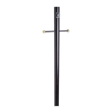 Black Energy Star Outdoor Post - Design House 579714 Outdoor Lamp Post with Cross Arm and Outlet, Black