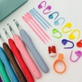 thumbnail image 3 of Premium Crochet Hooks Set with Case Crochet Hooks Set Ergonomic Soft Handles Needles Stitch Markers Sewing Tools Set Gift Set, 3 of 6