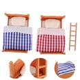 thumbnail image 2 of 1pc Creative Mini Double Beds Durable Mini Bunk Beds Practical Simulation Bed, 2 of 9