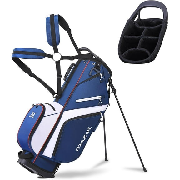 MAZEL 6-Way Golf Stand Bag for Men and Women, Lightweight Golf Bag with Stand,Dual Strap,Dust Cover