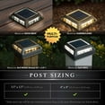 thumbnail image 2 of Classy Caps Sld505b Muskoka 4-3/4" Square Selectable Color Temperature Led Solar Post Cap, 2 of 10