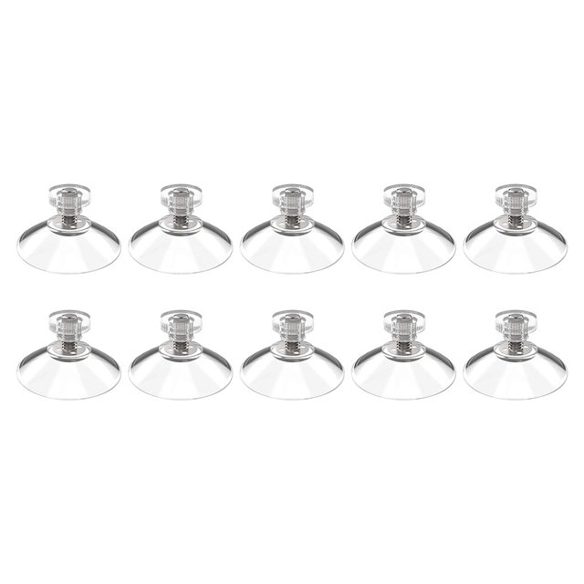 Moyic Ventosa de PVC, portátil, reutilizable, desmontable, transparente, ventana redonda, montaje, resistente, para el hogar, 40mm, Almacenamiento y organización del hogar 10 piezas