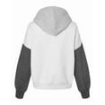 thumbnail image 5 of MV Sport - Women's Sueded Fleece Colorblocked Crop Hooded Sweatshirt - W23716, 5 of 5
