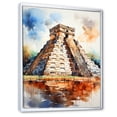 thumbnail image 2 of Designart "Mexican Art featuring Chichen Itza III" People Framed Wall Art - Global Grey Mexican Art Hallway Framed Wall Art Decor, 2 of 6