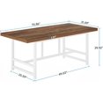 thumbnail image 2 of Tribesigns 6FT Conference Table, 70.9" W x 31.5" D Meeting Room Table, Large Rectangular Computer Desk for Office, Brown, 2 of 6