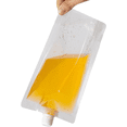thumbnail image 4 of Pochettes à Liqueur en Plastique, Flacons à Boire, Sacs à Bec Liquide Réutilisables, Sans BPA, 4 of 5