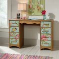 thumbnail image 1 of Sauder Eden Rue Single Pedestal Desk in Scribed Oak, 1 of 11