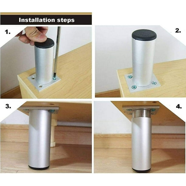 Patas Para Muebles, Soporte Para Sofá, Pata De Armario, Pie Ajustable Para Armario Pata Para Sofa Patas Para Cama Acero Inoxidable 120mm 87219052