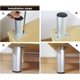 thumbnail image 5 of Juego de 4 Patas para Muebles de Cocina de Aluminio - Ajustables - Redondas - Pata de Apoyo para Muebles Sofá - Capacidad de Carga 100 kg - 12 cm - Blanco, 5 of 5