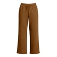 thumbnail image 5 of ZHYou No Boundarie Pants for Women Wide Leg Pull On Baggy Fit Stretch High Waist Casual Sweatpants with Pockets,Brown,Size L, 5 of 5