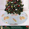thumbnail image 6 of FMSHPON Easter RabbitsCarrot Xmas Christmas Tree Skirt Stand Mat for Holiday Party Decoration Indoor Outdoor 48 inches, 6 of 6