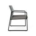 thumbnail image 4 of Fauteuil d'Invité Surdimensionné Gansett pour Réception et Attente / Acier Noir / Gris / Gris, 4 of 5