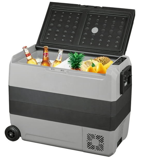 BENTISM 12 Volt Car Refrigerator Portable Freezer 53Qt Dual Zone with