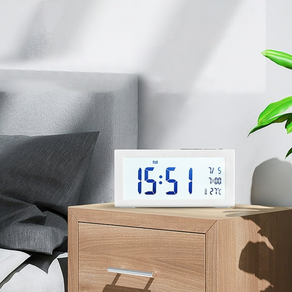 sruoe Alarm Clock, Alarm Clocks for Bedroom, Smart Alarm Clock, Clock Alarm, Deep Sleep Alarm Clocks, Bell Alarm Clock, Wireless Charging Home, Plastic