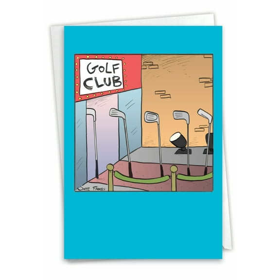 1 Funny Birthday Card with Envelope - Golf Club C9306BDG
