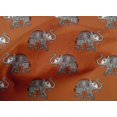 thumbnail image 4 of oneOone Cotton Cambric Fabric Elephant Block Printed Craft Fabric BTY 56 Inch Wide, 4 of 4