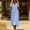 01 Blue, variant on Dresses for Women 2026 Summer Cotton Linen Solid Gauze Dress Loose Casual Beach Vacation Flowy Midi Dress