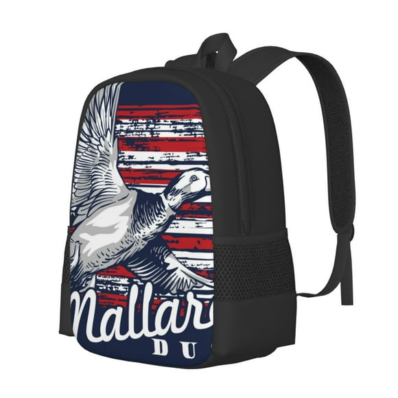 Easygdp Mallard Duck With American Flag Mochila de Gran Capacidad Minimalista Ideal para Escuela, Viajes y Uso Diario